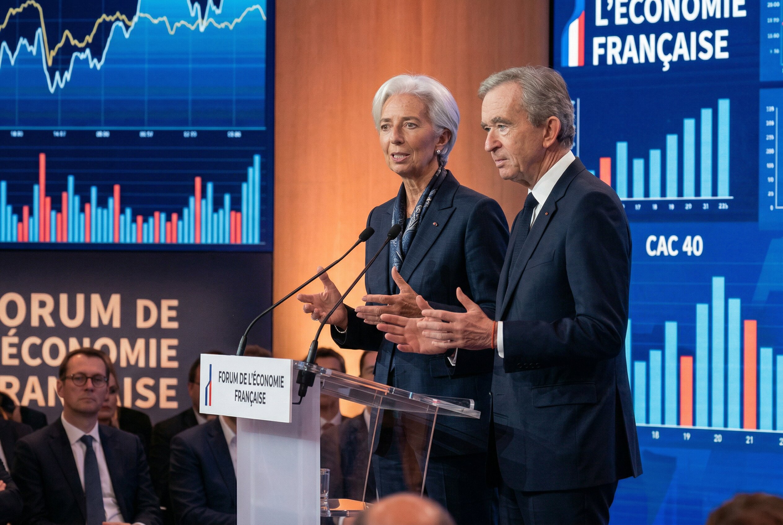 Christine Lagarde et Bernard Arnault
